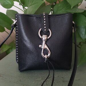 Rebecca Minkoff Megan Leather Studded Feed Crossbody Mini Bag